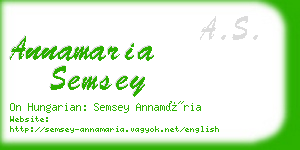 annamaria semsey business card